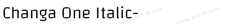 Changa One Italic字体转换